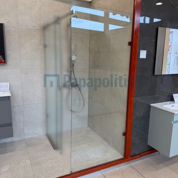 Shower enclosure Linear 80x190 8mm fixed surface: Brushed, color: Chrome Shower enclosure Linear 80x190 8mm fixed surface: Brushed, color: Chrome Linear