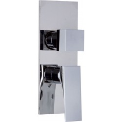 Shower tap Wall-mounted external part 2 way / 3 way material: Brass mixer With plate without hand shower, hose and holder, color: Chrome surface: Glossy Wall-mounted - external part