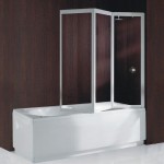 Bathtub enclosure Linear 137x138 3mm folding 9 3V3A, three foldind parts, Piumato crystal 3mm surface: Matt, color: White Bathtub enclosure Linear 137x138 3mm folding 9 3V3A, three foldind parts, Piumato crystal 3mm surface: Matt, color: White