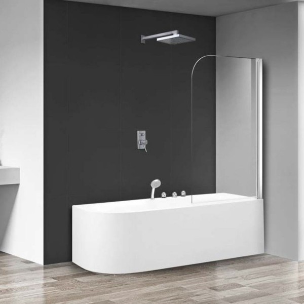 Bathtub enclosure Linear 80x140 6mm opening surface: Glossy, color: Chrome Linear Bathtub enclosure Linear 80x140 6mm opening surface: Glossy, color: Chrome Linear