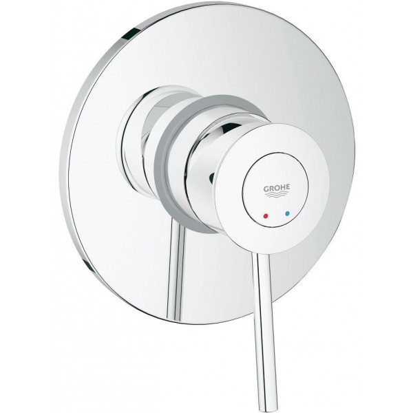 Shower tap Wall-mounted concealed - complete set 1 way material: Brass mixer With plate without hand shower, hose and holder, color: Chrome surface: Glossy Wall-mounted - external part