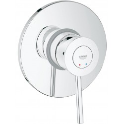 Shower tap Wall-mounted concealed - complete set 1 way material: Brass mixer With plate without hand shower, hose and holder, color: Chrome surface: Glossy Wall-mounted - external part