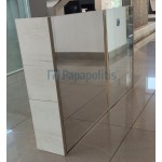 Καθρέπτης, σχήμα: Ορθογώνιο 100x55x15 από ξύλο συνθετικό με ντουλάπι, χρώμα: Ξύλο Γκρι Καθρέπτες μπάνιου