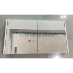 Καθρέπτης, σχήμα: Ορθογώνιο 100x55x15 από ξύλο συνθετικό με ντουλάπι, χρώμα: Ξύλο Γκρι Καθρέπτες μπάνιου