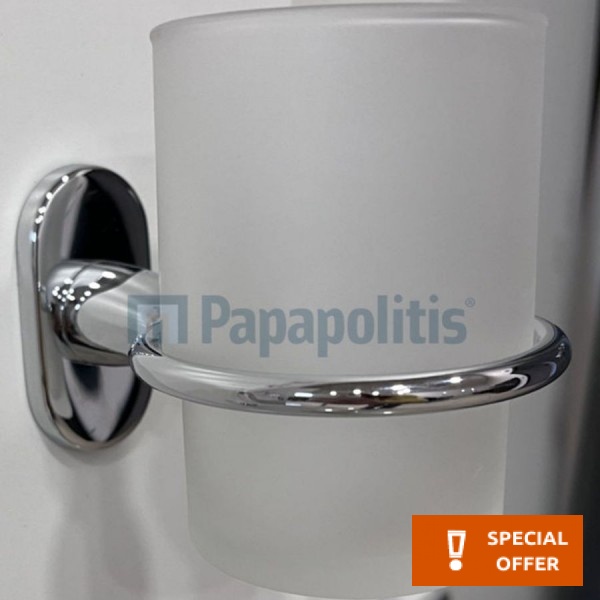 Cupholder material: Brass Wall-mounted, color: Chrome surface: Glossy Tumbler holders