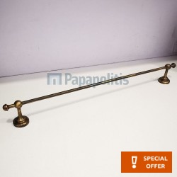 Πετσετοθήκη 50cm σταθερή από ορείχαλκο μονή, χρώμα: Μπρονζέ επιφάνεια: Βουρτσισμένη Πετσετοθήκες