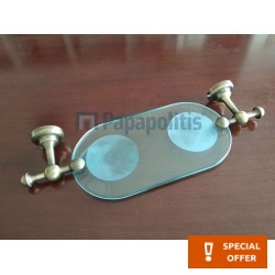 Sponge box material: Crystal Double-mounted flat Single, color: Bronze surface: Glossy Shower baskets
