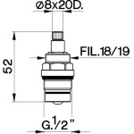 Μηχανισμός εξωτερικής μπαταρίας HEADVALVE G 1/2" Μηχανισμοί μπαταριών Μηχανισμός εξωτερικής μπαταρίας HEADVALVE G 1/2" Μηχανισμοί μπαταριών