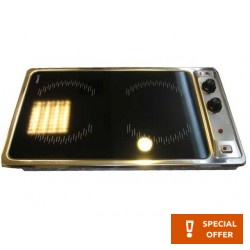 Πλατώ κεραμικό 2 εστιών από inox Εστίες