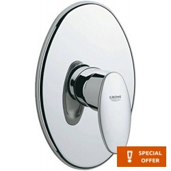 Shower tap Wall-mounted external part 1 way material: Brass mixer With plate without hand shower, hose and holder, color: Chrome surface: Glossy