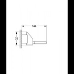 Base for wall-mounted accessories material: Brass surface: Glossy, color: Chrome Soap holders