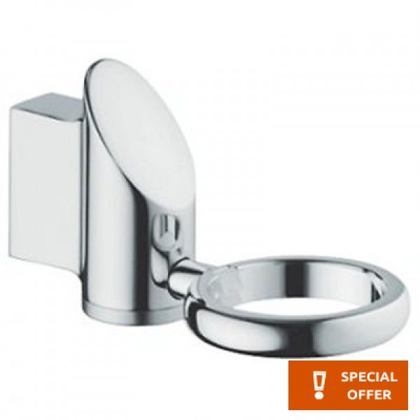 Base for wall-mounted accessories material: Brass surface: Glossy, color: Chrome