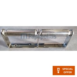 Χαρτοθήκη διπλή από inox, χρώμα: Χρωμέ επιφάνεια: Βουρτσισμένη