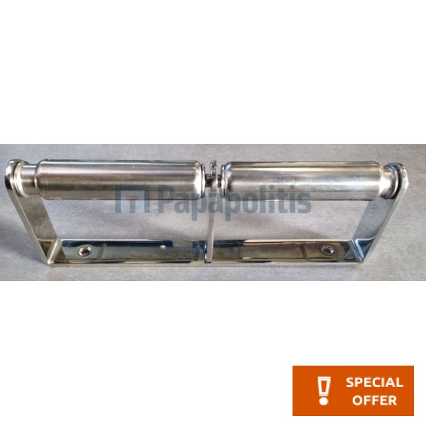 Paper holder double material: Inox, color: Chrome surface: Brushed Toilet paper holders