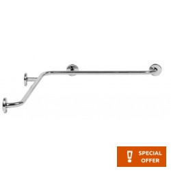 Λαβή μπάνιου ΑΜΕΑ γωνιακή, χρώμα: Χρωμέ από inox