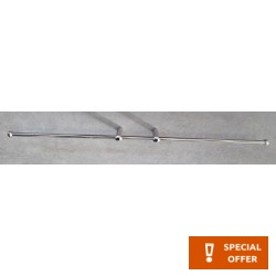 Πετσετοθήκη 30cm σταθερή από ορείχαλκο διπλή, χρώμα: Χρωμέ επιφάνεια: Γυαλιστερή