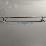 Πετσετοθήκη 50cm σταθερή από ορείχαλκο μονή, χρώμα: Χρωμέ επιφάνεια: Βουρτσισμένη Πετσετοθήκες