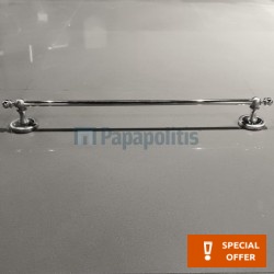 Πετσετοθήκη 50cm σταθερή από ορείχαλκο μονή, χρώμα: Χρωμέ επιφάνεια: Βουρτσισμένη Πετσετοθήκες