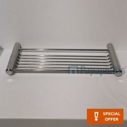Σπογγοθήκη από inox μονή ρηχή διπλής στήριξης 30cm, χρώμα: Χρωμέ επιφάνεια: Γυαλιστερή