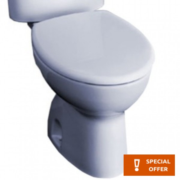 Λεκάνη (σκέτη χωρίς καζανάκι και κάλυμμα) επιδαπέδια χαμηλής πίεσης με χείλος πίσω σιφώνι P επιφάνεια: Γυαλιστερή 64cm, χρώμα: Λευκό Επιδαπέδιες ΧΠ