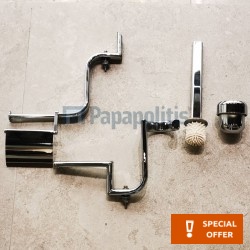 Brush - bin material: Brass Wall-mounted, color: Chrome surface: Glossy Toilet brush holders