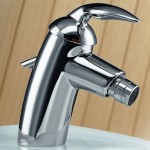 Bidet mixer material: Brass, color: Chrome surface: Glossy Deck-mounted
