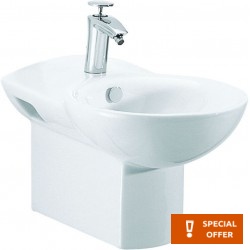 Bidet Wall-mounted, color: White surface: Glossy Wall-mounted
