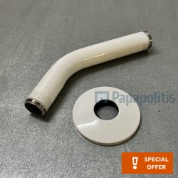 Arm 15cm Wall-mounted material: Brass, color: White surface: Glossy Shower arms
