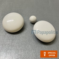 Ροζέτα μπιντέ (Σετ 3 τεμαχίων) από πορσελάνη, χρώμα: Λευκό Ροζέτες