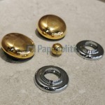 Grip cap material: Brass, color: Gold Chrome flanges