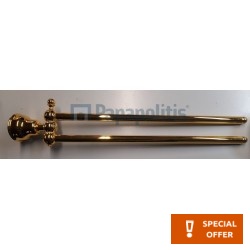 Towel 48cm Folding double material: Brass, color: Gold surface: Glossy Towel rails