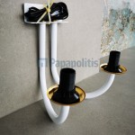 Lighting material: Brass Daylight 4.000° - 4.500° Κ 40W, color: White/Gold surface: Matt Lamps Lighting material: Brass Daylight 4.000° - 4.500° Κ 40W, color: White/Gold surface: Matt Lamps