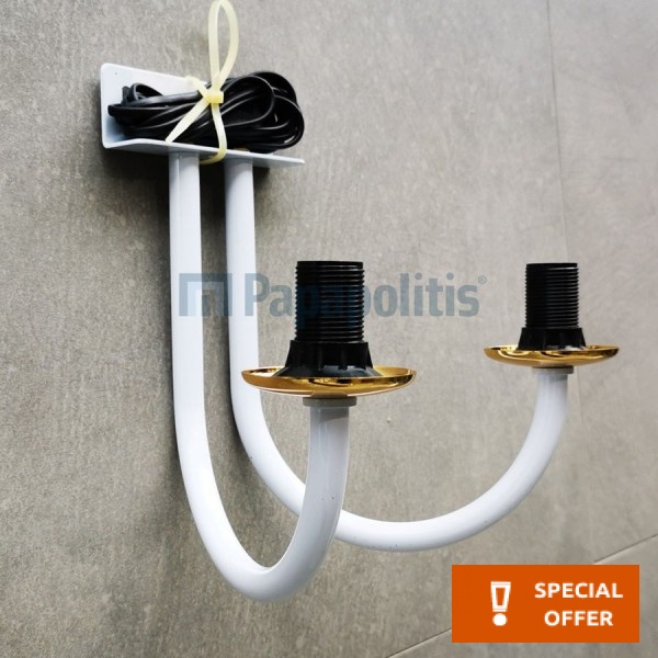 Lighting material: Brass Daylight 4.000° - 4.500° Κ 40W, color: White/Gold surface: Matt Lamps Lighting material: Brass Daylight 4.000° - 4.500° Κ 40W, color: White/Gold surface: Matt Lamps
