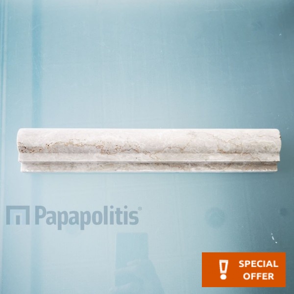 Marble edging 30,5x5 torello, hue: Beige Tile Liners (Listello)-Decore