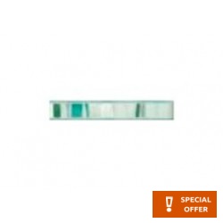 Border (listello) 3x20 Italy 1st choice Pennelatto surface: Glossy, hue: Green Tile Liners (Listello)-Decore