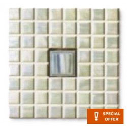 Decor tile 2,5x2,5 Italy 1st choice Inserto Mosaico, hue: Beige Tile Liners (Listello)-Decore