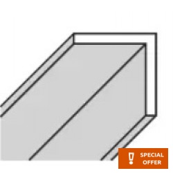 Προφίλ καμπίνας 3x3cm x Υ1,85m, Bright Silver από αλουμίνιο Προφίλ καμπίνας ντουζιέρας