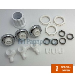 Ντους (Jet) χρωμέ (Σετ 3 τεμαχίων) κάθετου υδρομασάζ για στήλες, χρώμα: Χρωμέ από ABS επιφάνεια: Γυαλιστερή Ντους