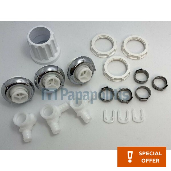 Shower (jet) set of 3 pieces, color: Chrome material: ABS surface: Glossy Wall-mounted shower heads