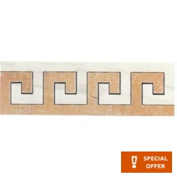 Border (listello) 9x29,5 Italy 1st choice surface: Matt, hue: White/Beige Tile Liners (Listello)-Decore