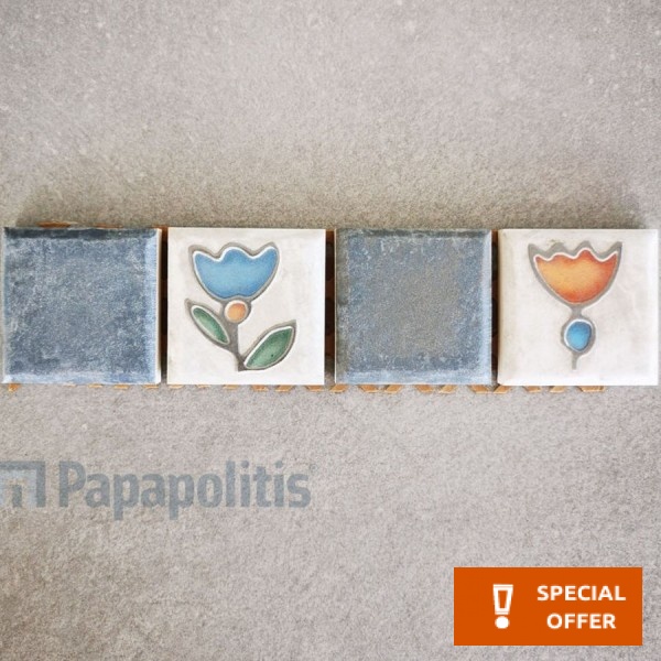 Border (listello) 20x5 Italy 1st choice surface: Matt, hue: Blue Tile Liners (Listello)-Decore Border (listello) 20x5 Italy 1st choice surface: Matt, hue: Blue Tile Liners (Listello)-Decore
