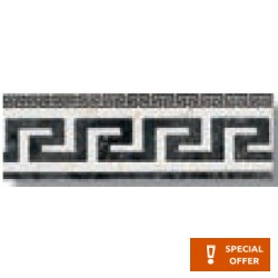 Μπορντούρα (Listello) 10x31,6 Ισπανίας Α’ διαλογής επιφάνεια: Ματ, απόχρωση: Λευκό/Μαύρο Μπορντούρες-Decore