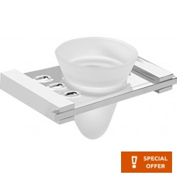 Cupholder material: Brass Wall-mounted, color: Chrome surface: Glossy