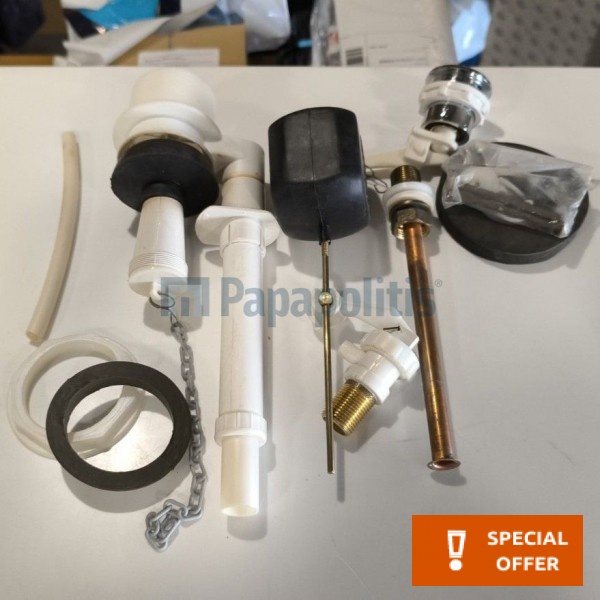 External flush cistern mechanism material: Plastic Fluidmasters
