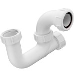 Σιφώνι νιπτήρα 1 ¼” από πλαστικό επιφάνεια: Ματ, χρώμα: Λευκό Σιφώνια