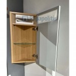Καθρέπτης, σχήμα: Ορθογώνιο 38x69x28,5 από ξύλο συνθετικό με ντουλάπι & φωτιστικό Καθρέπτες μπάνιου Καθρέπτης, σχήμα: Ορθογώνιο 38x69x28,5 από ξύλο συνθετικό με ντουλάπι & φωτιστικό Καθρέπτες μπάνιου