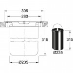 Bucket material: Plastic Waste bins