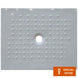 Shower tray Rectangular 100x80 material: Acrylic Rilievi, color: White surface: Glossy Rectangular