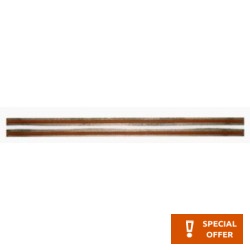 Border (listello) 5x50 Italy 1st choice Metal surface: Glossy, hue: Brown Tile Liners (Listello)-Decore