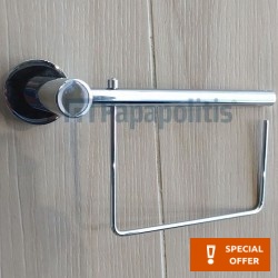 Paper holder ring style material: Brass, color: Chrome surface: Glossy Toilet paper holders